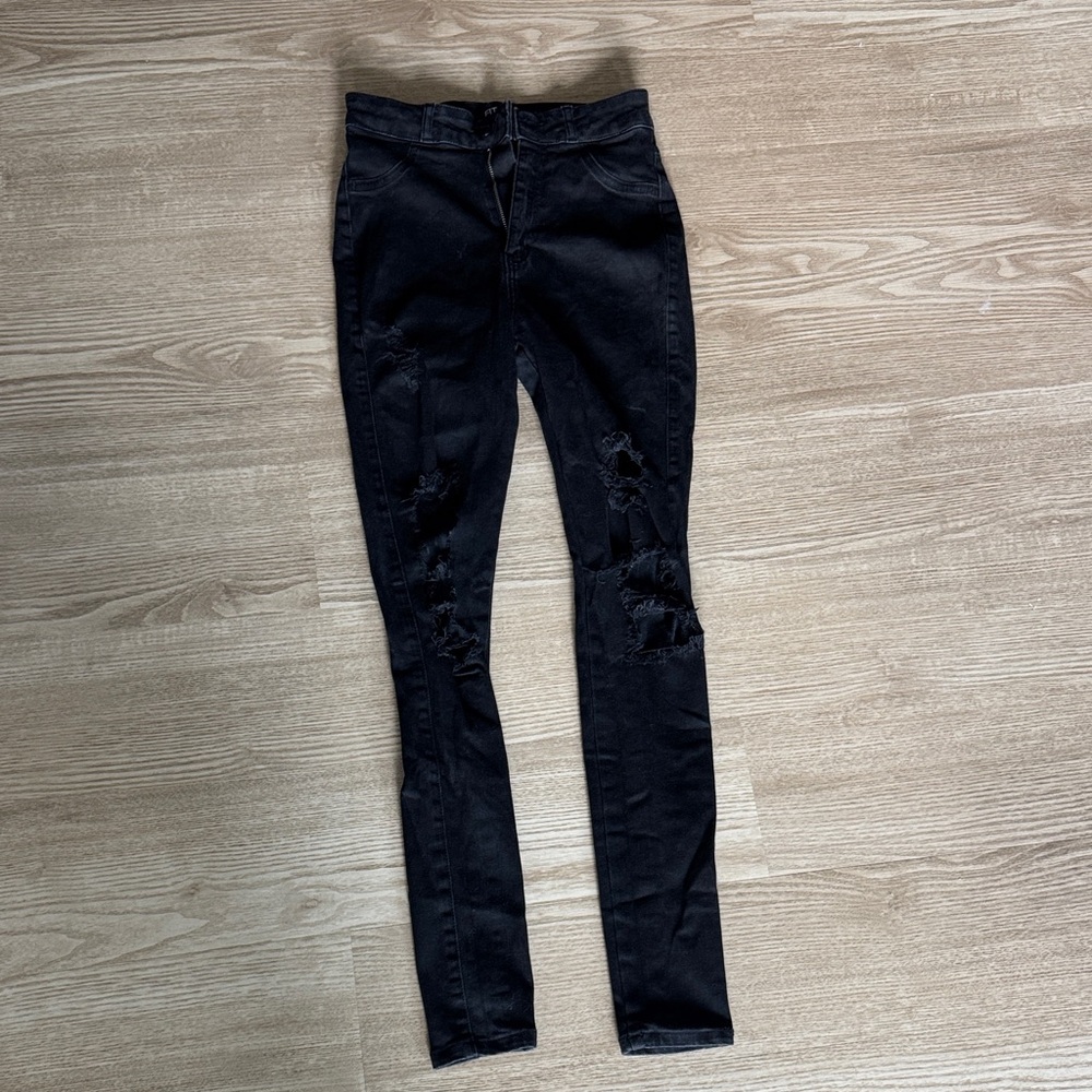 FITJEANS Women's Black Skinny Jeans
